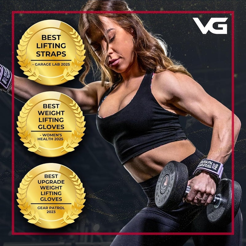 Versa Gripps Pro, Made in USA, Wrist Straps for Weightlifting Alternative, Best Training Accessory, M/L, Purple - Image 4